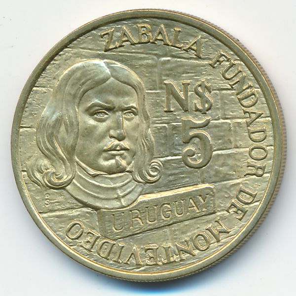 Уругвай, 5 новых песо (1976 г.)