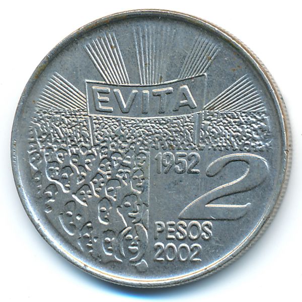 Аргентина, 2 песо (2002 г.)