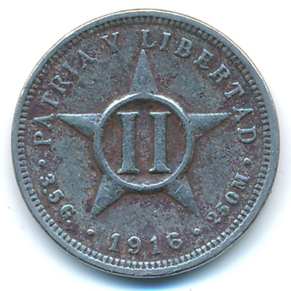 Куба, 2 сентаво (1916 г.)
