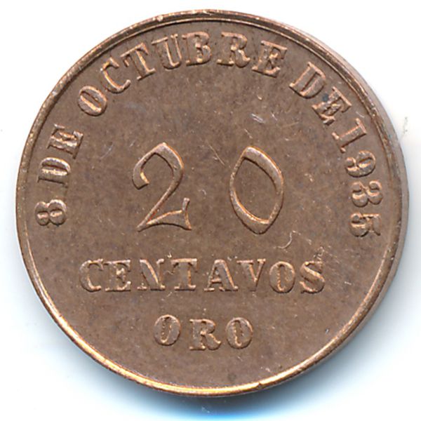 Перу, 20 сентаво (1935 г.)