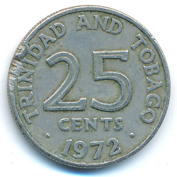 Тринидад и Тобаго, 25 центов (1972 г.)