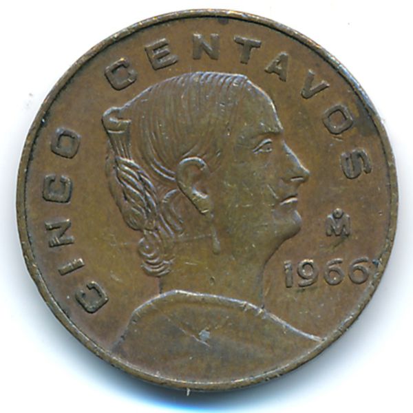 Мексика, 5 сентаво (1966 г.)