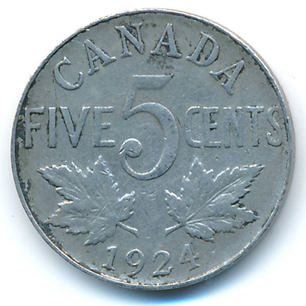 Канада, 5 центов (1924 г.)