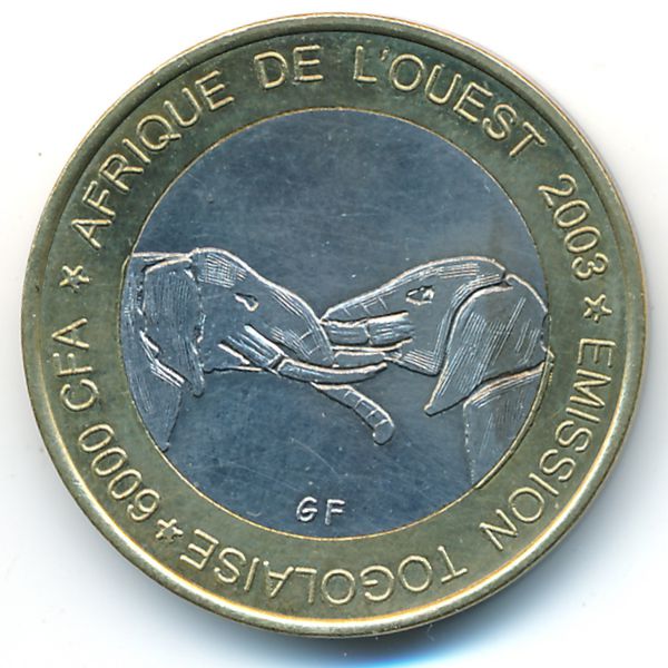 Того., 6000 франков КФА (2003 г.)