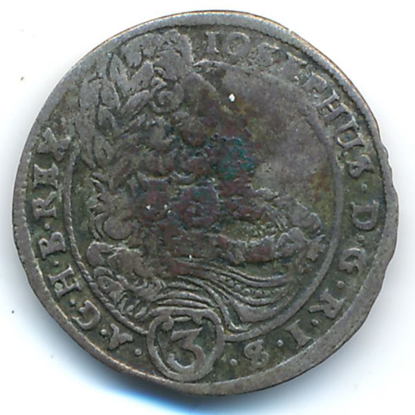 Венгрия, 3 крейцера (1711 г.)