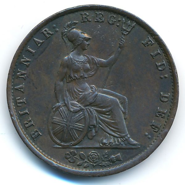 Великобритания, 1/2 пенни (1853 г.)