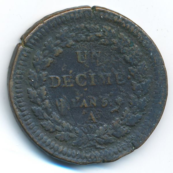Франция, 1 десим (1796 г.)