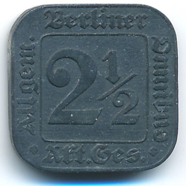 Берлин., 2 1/2 пфеннига