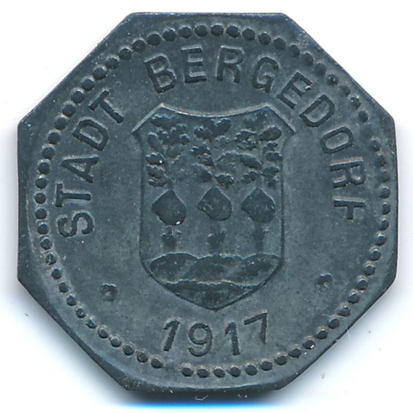 Бергедорф., 50 пфеннигов (1917 г.)