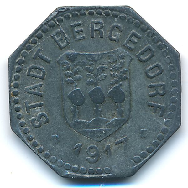 Бергедорф., 20 пфеннигов (1917 г.)