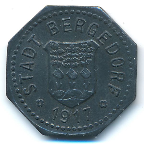 Бергедорф., 5 пфеннигов (1917 г.)