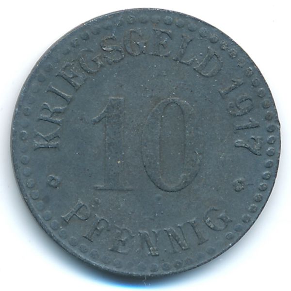 Кассель., 10 пфеннигов (1917 г.)