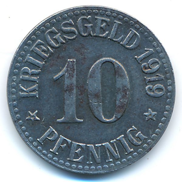 Кассель., 10 пфеннигов (1919 г.)