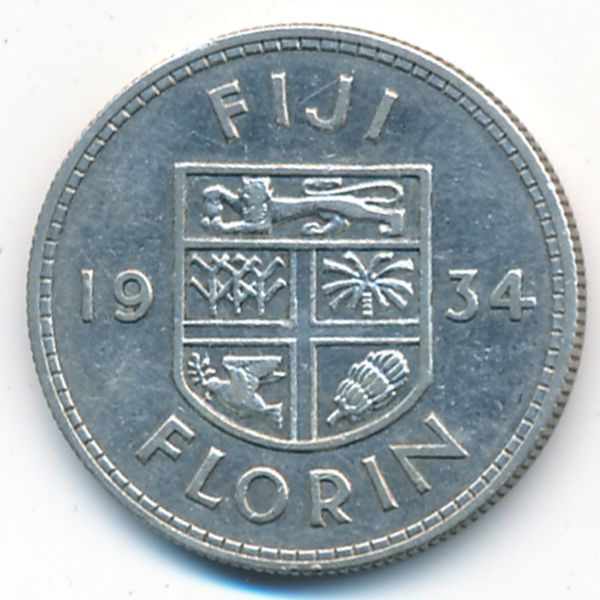 Фиджи, 1 флорин (1934 г.)