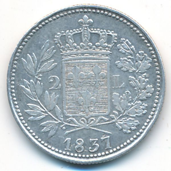 Лукка, 2 лиры (1837 г.)