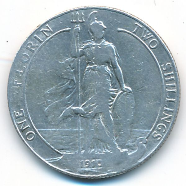 Великобритания, 1 флорин (1910 г.)