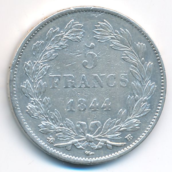 Франция, 5 франков (1844 г.)