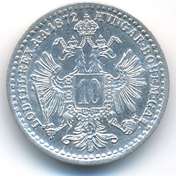 Австрия, 10 крейцеров (1872 г.)