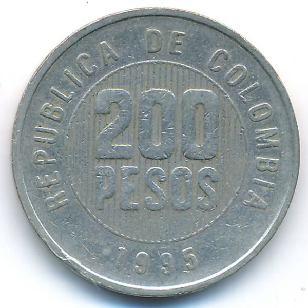 Колумбия, 200 песо (1995 г.)