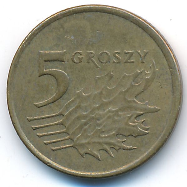 Польша, 5 грошей (2007 г.)