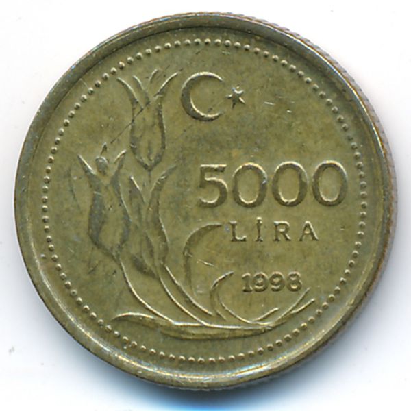 Турция, 5000 лир (1998 г.)