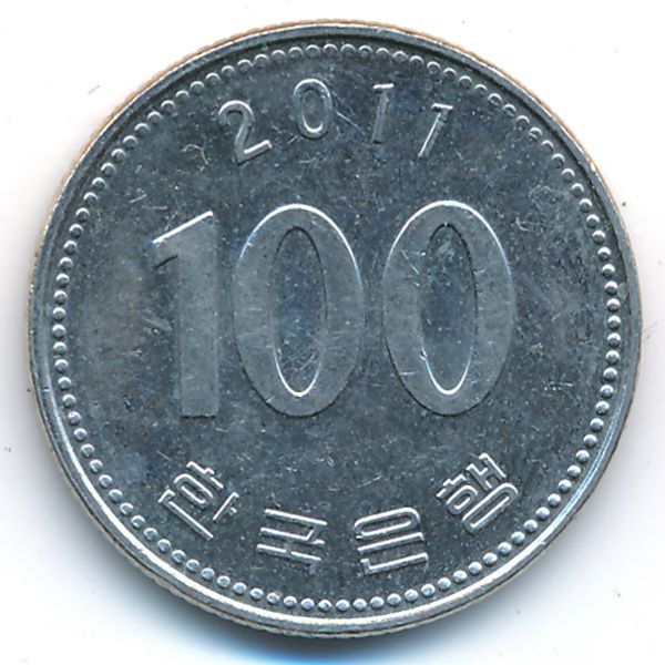 Южная Корея, 100 вон (2011 г.)