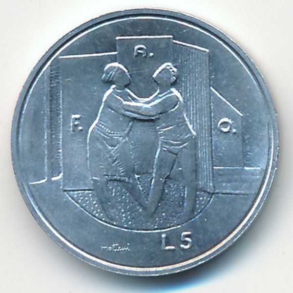 Сан-Марино, 5 лир (1976 г.)