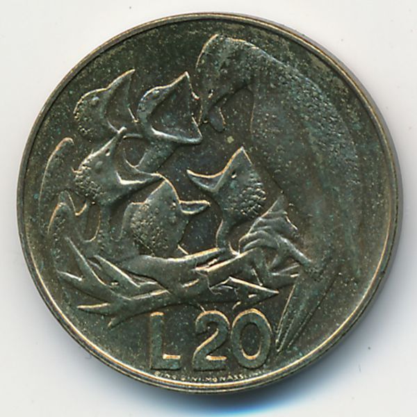 Сан-Марино, 20 лир (1975 г.)