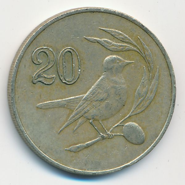 Кипр, 20 центов (1985 г.)