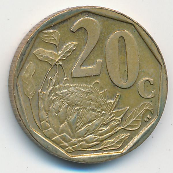 ЮАР, 20 центов (2008 г.)