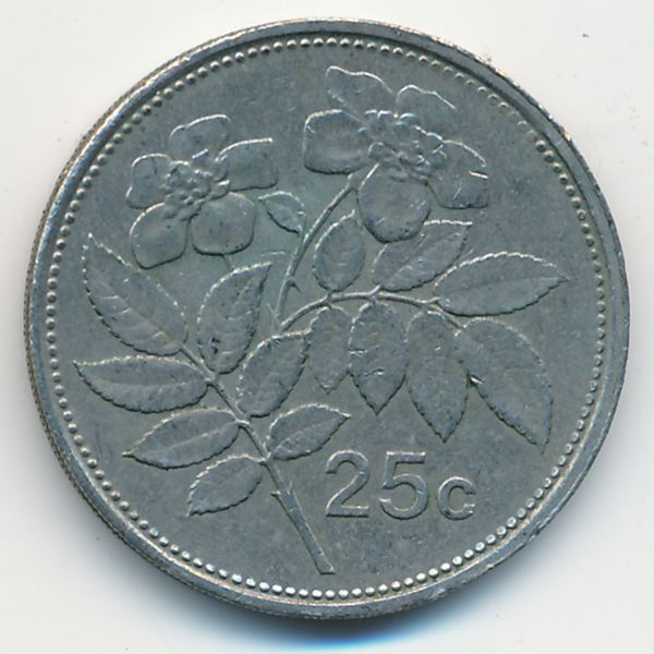 Мальта, 25 центов (1995 г.)