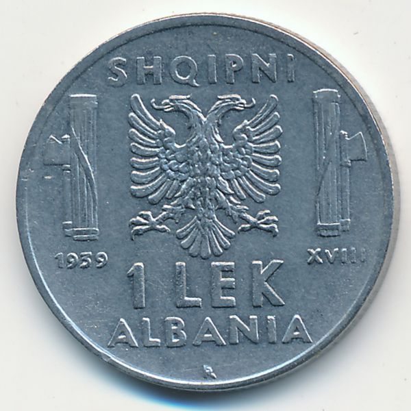 Албания, 1 лек (1939 г.)