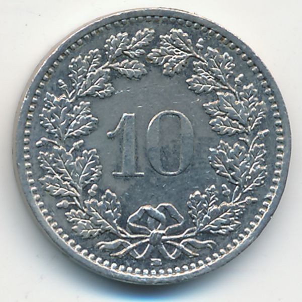 Швейцария, 10 раппенов (1990 г.)
