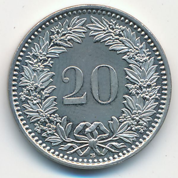 Швейцария, 20 раппенов (2014 г.)