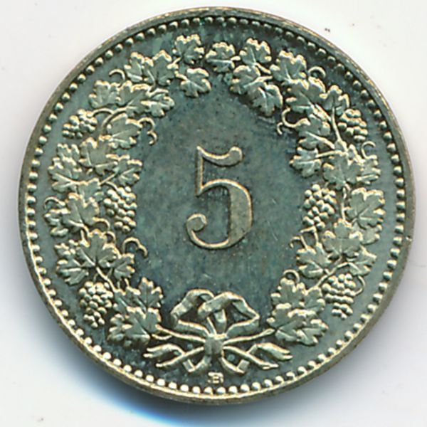 Швейцария, 5 раппенов (2013 г.)