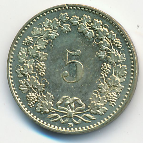 Швейцария, 5 раппенов (2010 г.)