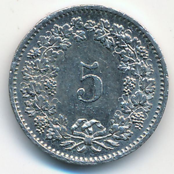 Швейцария, 5 раппенов (1980 г.)
