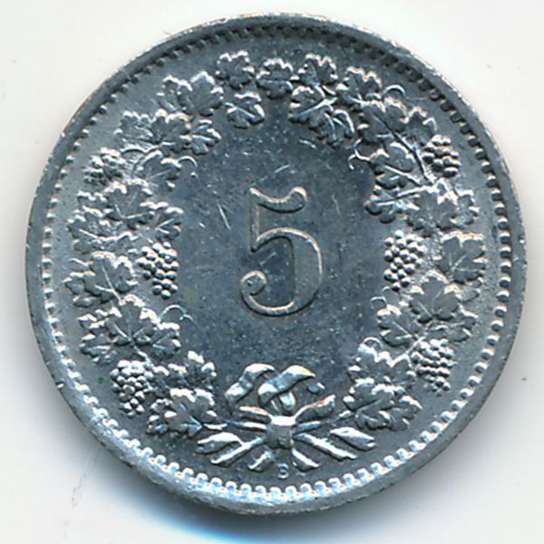 Швейцария, 5 раппенов (1969 г.)
