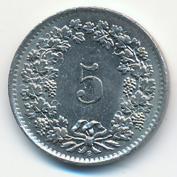 Швейцария, 5 раппенов (1964 г.)