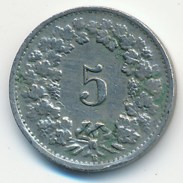 Швейцария, 5 раппенов (1946 г.)