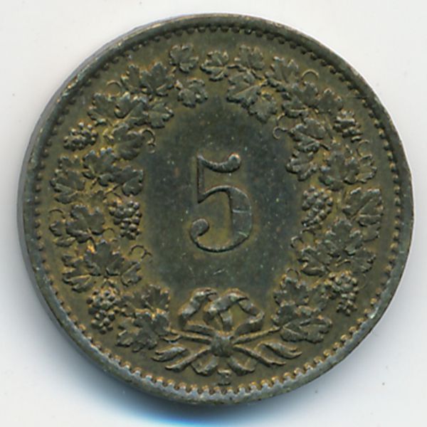 Швейцария, 5 раппенов (1918 г.)