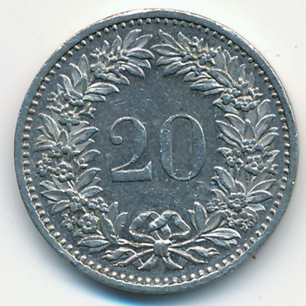 Швейцария, 20 раппенов (1974 г.)