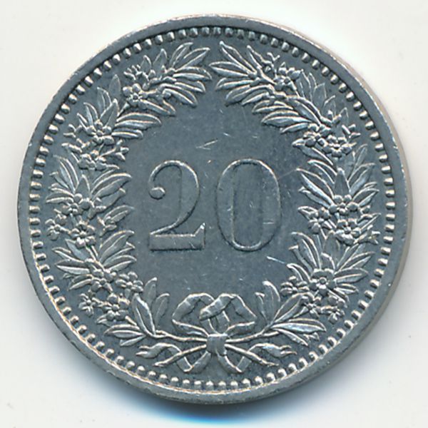 Швейцария, 20 раппенов (1982 г.)