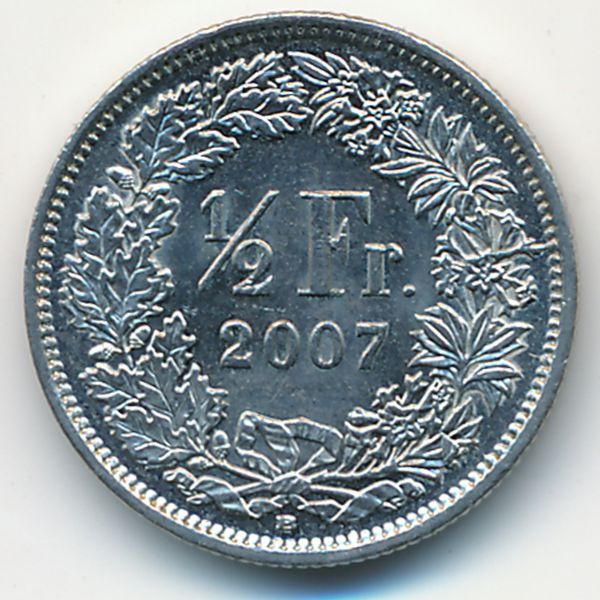 Швейцария, 1/2 франка (2007 г.)