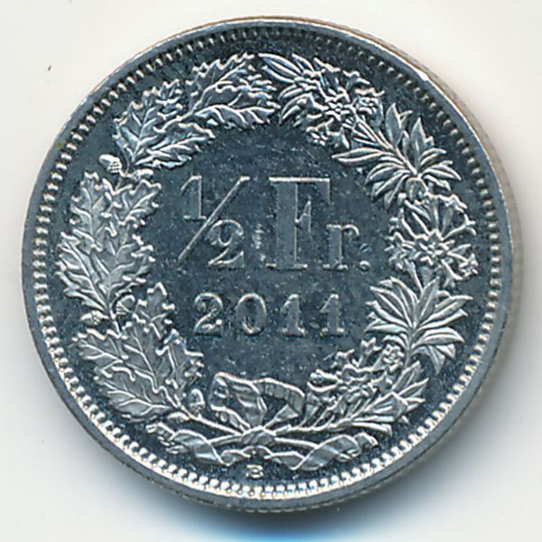 Швейцария, 1/2 франка (2011 г.)