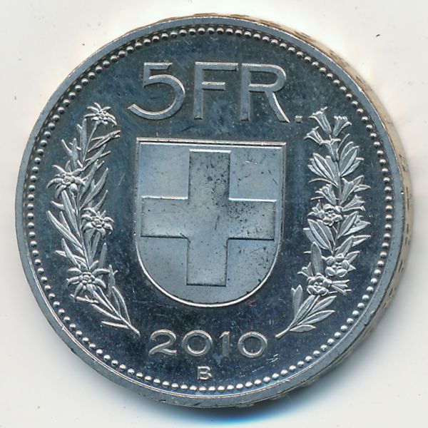 Швейцария, 5 франков (2010 г.)