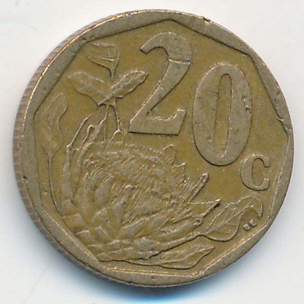 ЮАР, 20 центов (2008 г.)