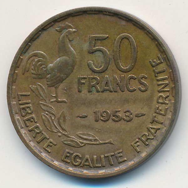 Франция, 50 франков (1953 г.)