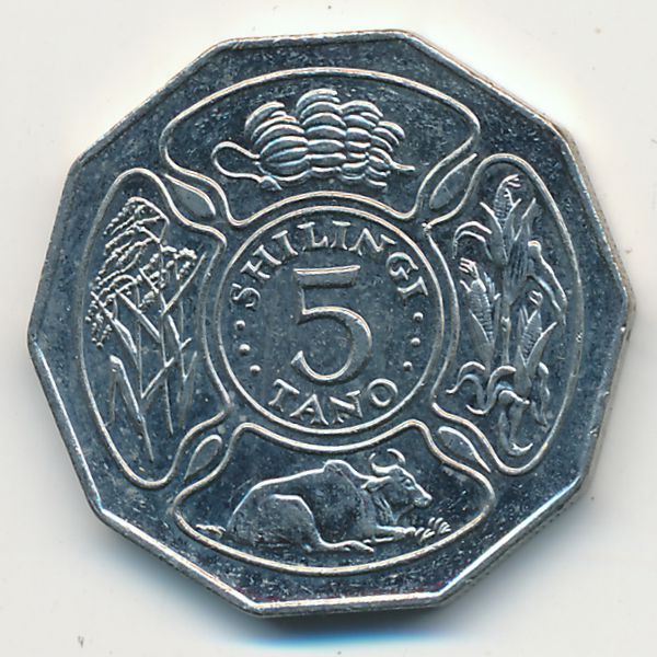 Танзания, 5 шиллингов (1993 г.)