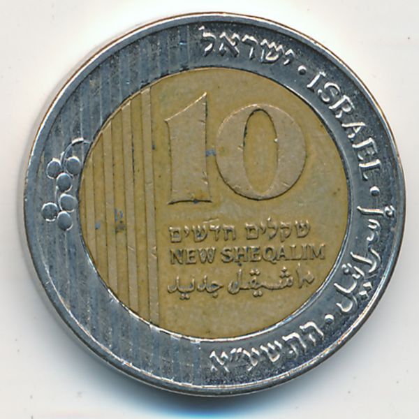Израиль, 10 новых шекелей (2011 г.)